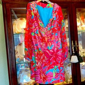 Lilly Pulitzer jubilee silk dress 12 EUC!